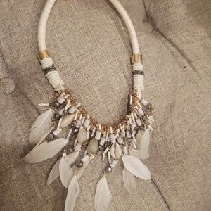 Brasilian made feathers necklace